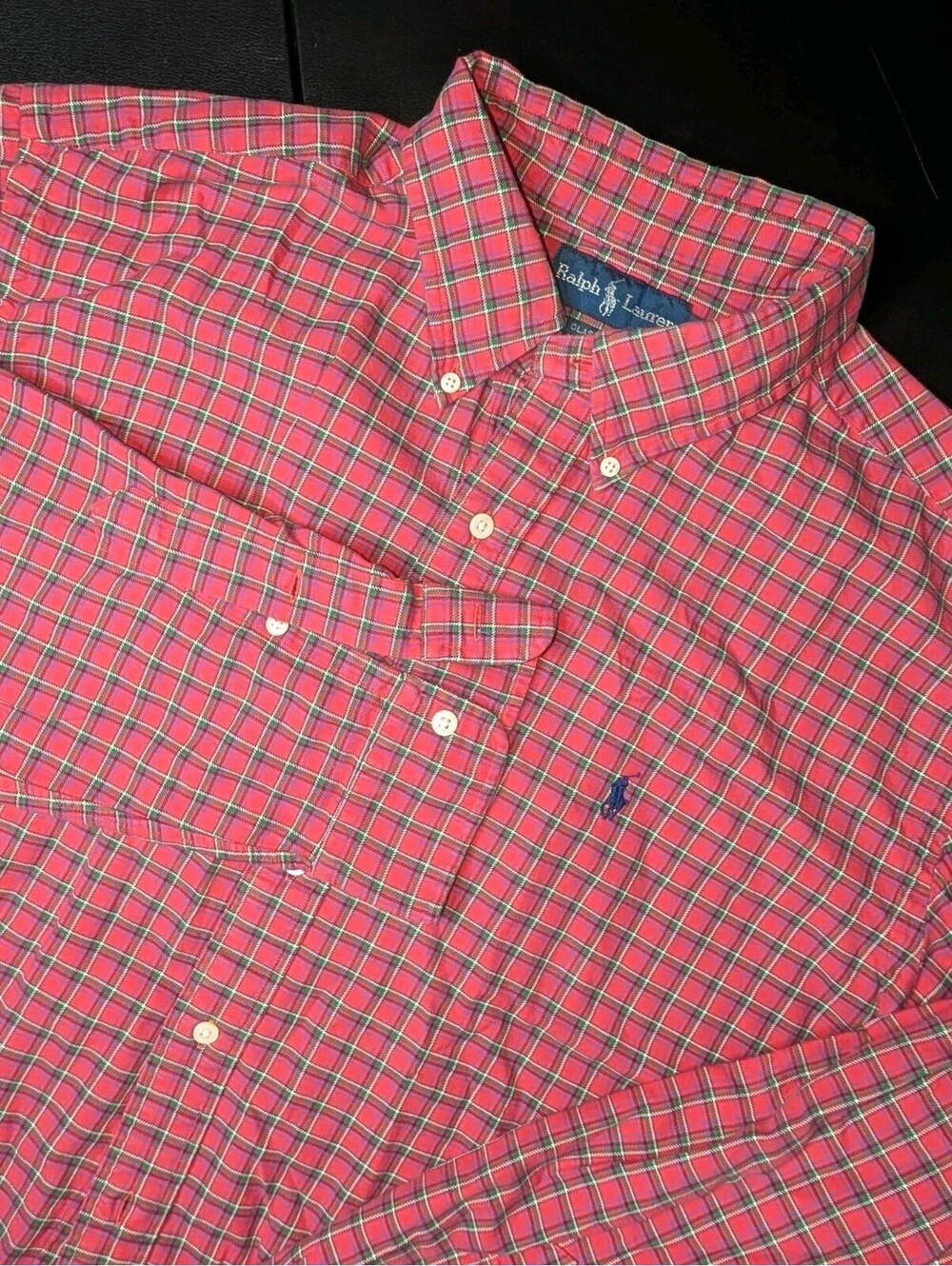 Ralph Lauren Classic Fit Red Plaid XXl 2XL Long Sleeve Shirt